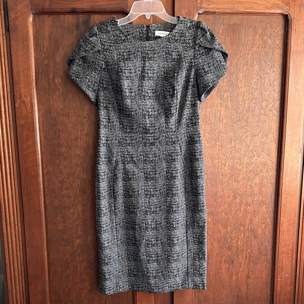 Calvin Klein Gray and Silver Dress